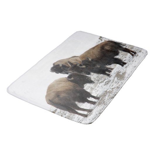 バイソンバッファローマンケーブキャビン入り口ラグまたはマット バスマット (アングル)