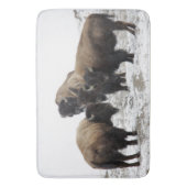 バイソンバッファローマンケーブキャビン入り口ラグまたはマット バスマット (正面縦)