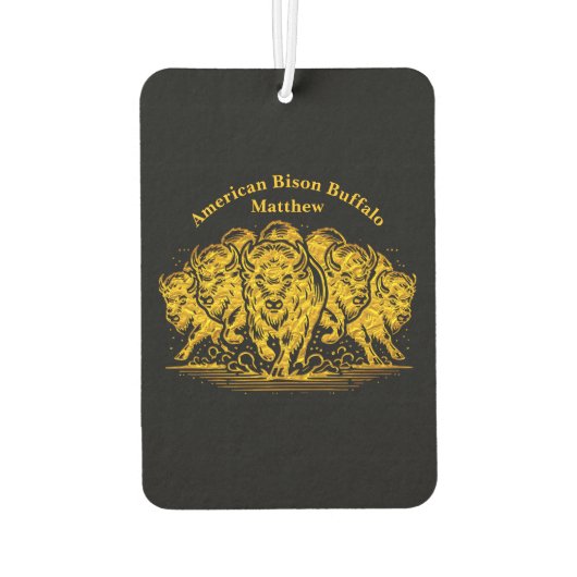 バイソンヘルドが水を通って自然 カーエアーフレッシュナー (裏面)