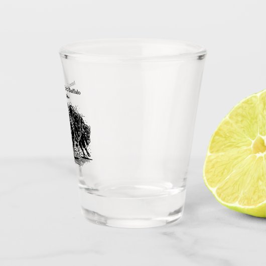 バイソンヘルドが水を通って自然 ショットグラス (右)