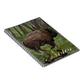 バイソンランニング恋人のデザインバッファロー&フォレスト ノートブック (右側)