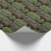 バイソンランニング恋人のデザインバッファロー&フォレスト ラッピングペーパー (角)