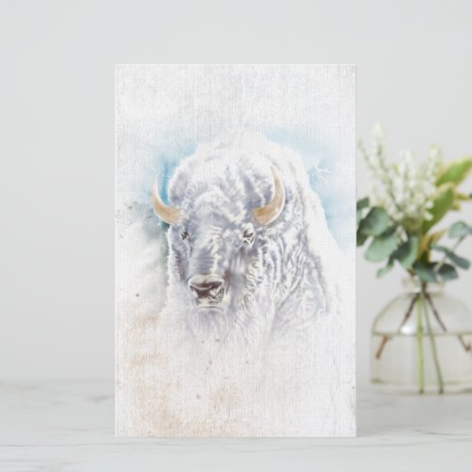 バイソンヴィネット先住民アメリカン文房具 便箋 (スタンド正面)