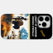 バイソン付き川の戦士 Case-Mate iPhoneケース (裏面 (横))