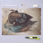 バイソン先住民アメリカンバッファロー 薄葉紙 (クラフト)