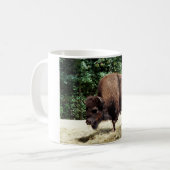 バイソン動物 コーヒーマグカップ (正面左)