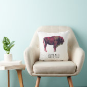 バイソン又は賢い動物のためのバッファローポートレートデザイン クッション (椅子)