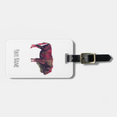 バイソン又は賢い動物のためのバッファローポートレートデザイン ラゲッジタグ (正面横)