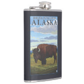 バイソン場面-デルタの接続点、アラスカ フラスク (右)