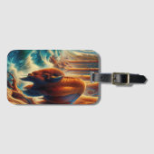 バイソン威厳のあるは背が高い ラゲッジタグ (正面横)