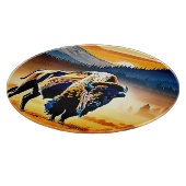 バイソン威厳のあるサンセット カッティングボード (角)