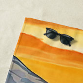 バイソン威厳のあるサンセット ビーチタオル (インサイチュ)