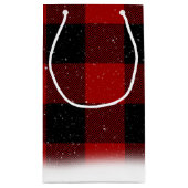 バイソン柄のクリスマスツリー スモールペーパーバッグ (裏面)