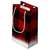 バイソン柄のクリスマスツリー スモールペーパーバッグ (裏面アングル)