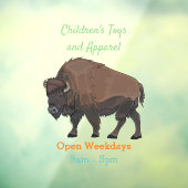 バイソン漫画イラストレーション ウィンドウサイン (シート3)