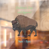 バイソン漫画イラストレーション ウィンドウサイン (シート2)