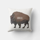 バイソン漫画イラストレーション クッション (裏面)