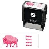 バイソン漫画イラストレーション セルフインキングスタンプ (インサイチュ)