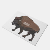 バイソン漫画イラストレーション ドアマット (アングル)