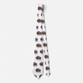 バイソン漫画イラストレーション ネクタイ (正面)