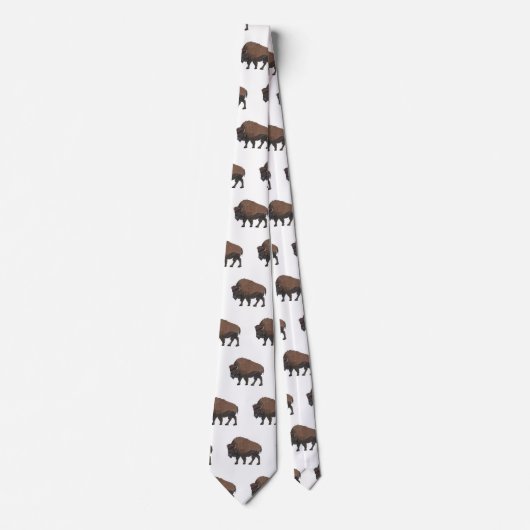 バイソン漫画イラストレーション ネクタイ (正面)