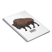 バイソン漫画イラストレーション ノートブック (右側)