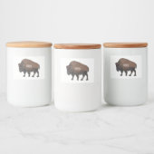 バイソン漫画イラストレーション フードラベル (ボトル)