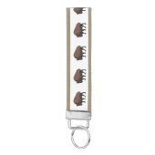 バイソン漫画イラストレーション リストバンドキーホルダー (鍵ボトム)