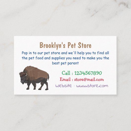 バイソン漫画イラストレーション 名刺 (正面)