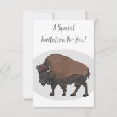バイソン漫画イラストレーション 招待状 (裏面)