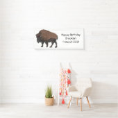 バイソン漫画イラストレーション 横断幕 (インサイチュ)