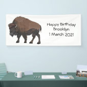 バイソン漫画イラストレーション 横断幕 (トレードショー)