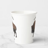 バイソン漫画イラストレーション 紙コップ (左)