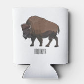 バイソン漫画イラストレーション 缶クーラー (裏面)