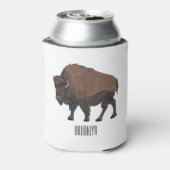 バイソン漫画イラストレーション 缶クーラー (缶裏面)