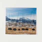 バイソン移動 タペストリー (正面(横))