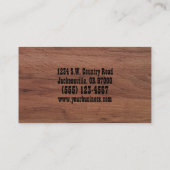 バイソン素朴バッファローサービスウッド 名刺 (裏面)