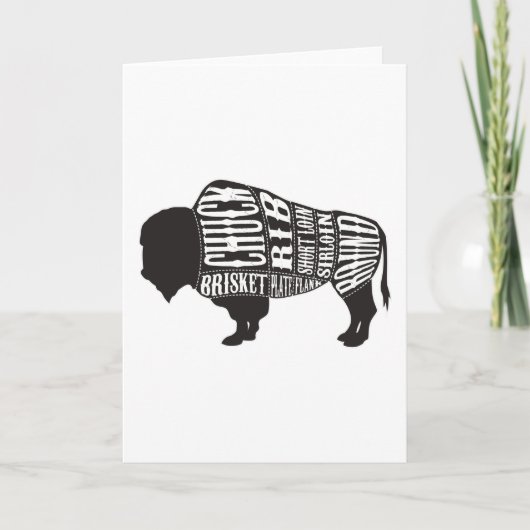 バイソン肉屋が肉を切る カード (正面)