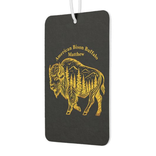 バイソン・イン・ア・フォレストイラストレーション カーエアーフレッシュナー (左)