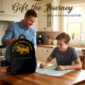 バイソン・イン・ア・フォレストイラストレーション プリントバックパック