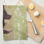 バイソン&カーフイエローストーン キッチンタオル (四つ折り)