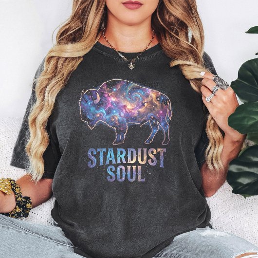 バイソン スターダスト ソウル 銀河アート Tシャツ