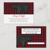 バイソン チェック ブラックベア 赤ちゃん男の子 おむつくじ エンクロージャーカード (正面/裏面)