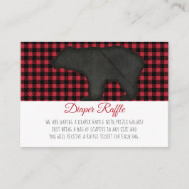 バイソン チェック ブラックベア 赤ちゃん男の子 おむつくじ エンクロージャーカード