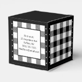 バイソン チェック - 黒と白のクラシック フェイバーボックス (裏面サイド)
