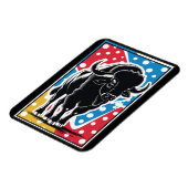 バイソン – バッファローアポップ・アートのートヴィンテージレトロ マグネット (左側)