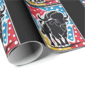 バイソン – バッファローアポップ・アートのートヴィンテージレトロ ラッピングペーパー (ロールコーナー)