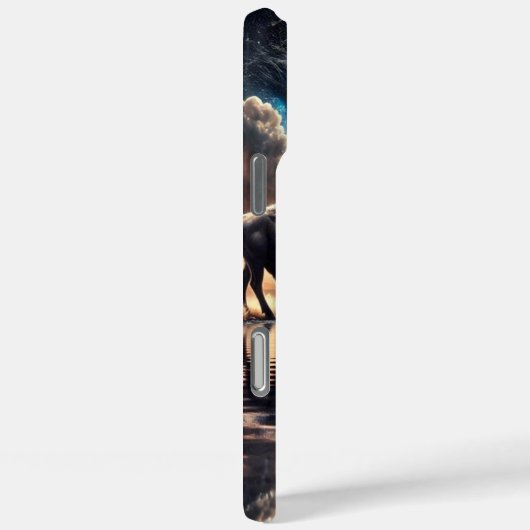 バイソン・バッファロー反射の超現実宇宙シーン Case-Mate iPhoneケース (裏面 / 右)