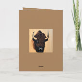 バイソ威厳のあるン – 力と自由の象徴 サンキューカード (裏面)