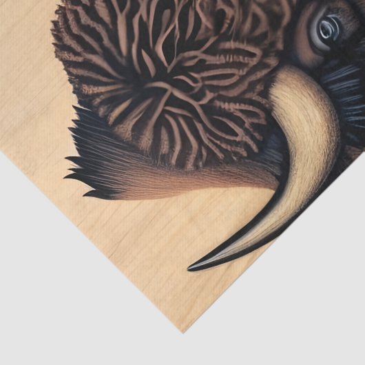 バイソ威厳のあるン – 力と自由の象徴 薄葉紙 (詳細)